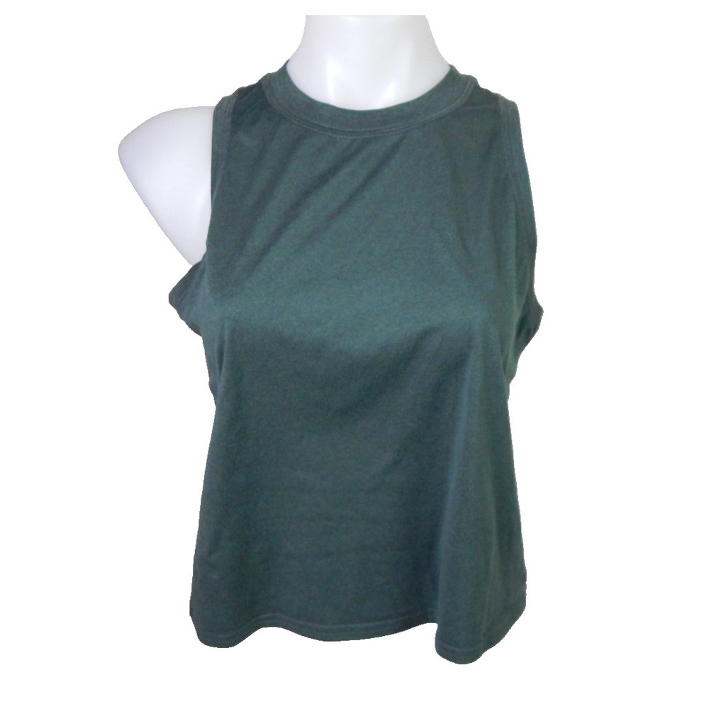 Vuori Tank Top Energy Boxy Crop Crewneck Lightweight Green